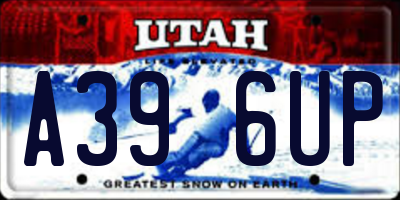UT license plate A396UP