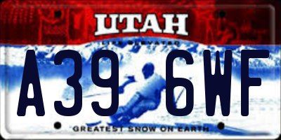 UT license plate A396WF