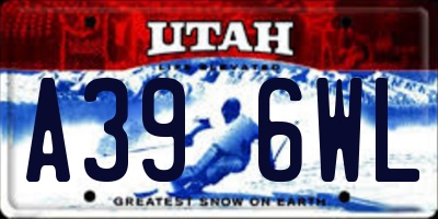 UT license plate A396WL