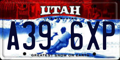 UT license plate A396XP