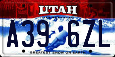 UT license plate A396ZL
