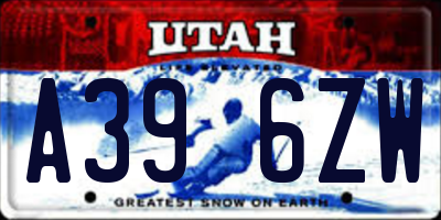 UT license plate A396ZW