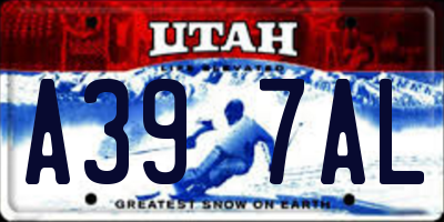 UT license plate A397AL