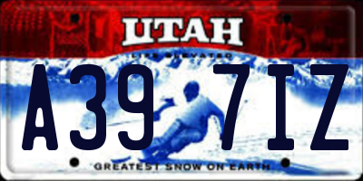 UT license plate A397IZ