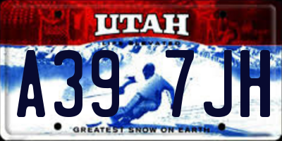 UT license plate A397JH