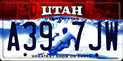 UT license plate A397JW