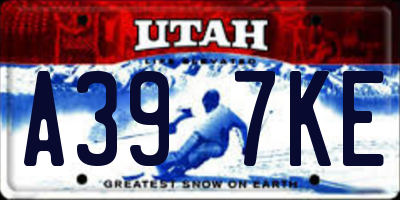 UT license plate A397KE