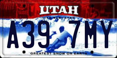 UT license plate A397MY