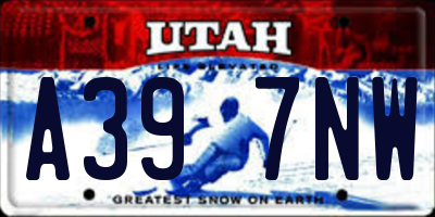 UT license plate A397NW