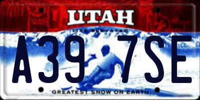 UT license plate A397SE