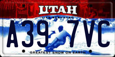 UT license plate A397VC