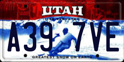 UT license plate A397VE
