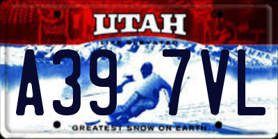 UT license plate A397VL