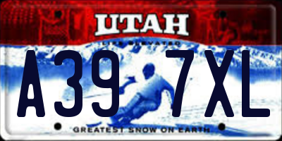 UT license plate A397XL