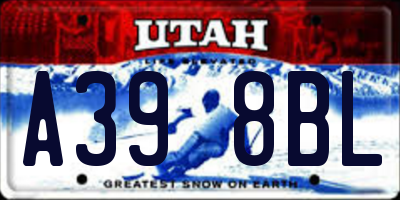 UT license plate A398BL