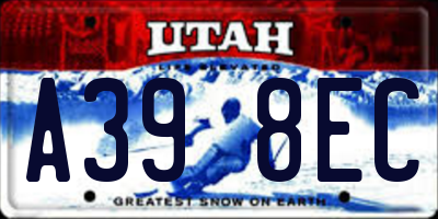 UT license plate A398EC