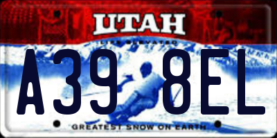 UT license plate A398EL