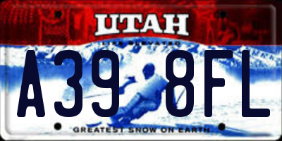 UT license plate A398FL