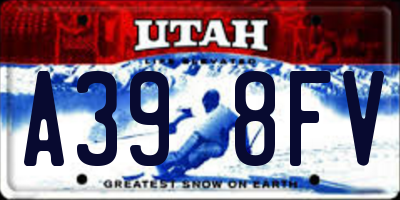 UT license plate A398FV