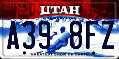 UT license plate A398FZ