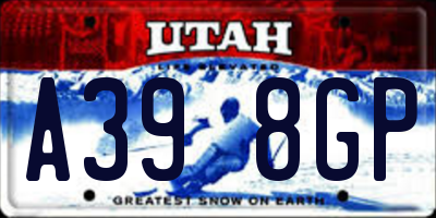 UT license plate A398GP