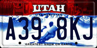 UT license plate A398KJ