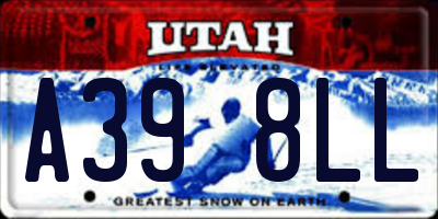 UT license plate A398LL