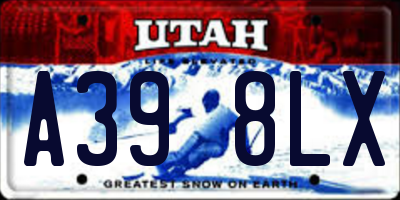 UT license plate A398LX