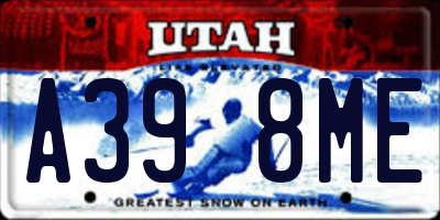 UT license plate A398ME