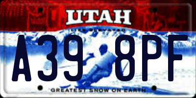 UT license plate A398PF