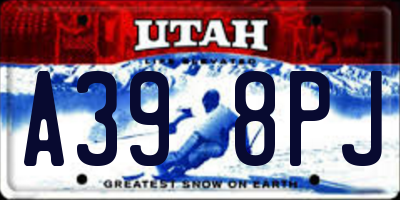 UT license plate A398PJ