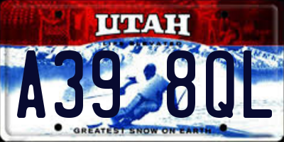 UT license plate A398QL