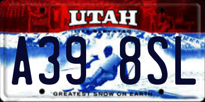 UT license plate A398SL