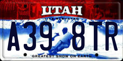 UT license plate A398TR