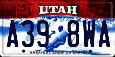 UT license plate A398WA