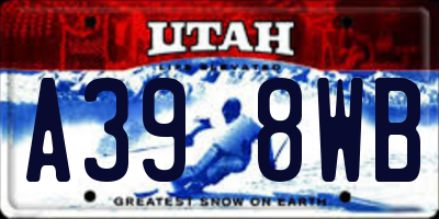 UT license plate A398WB