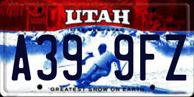 UT license plate A399FZ
