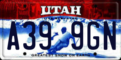 UT license plate A399GN