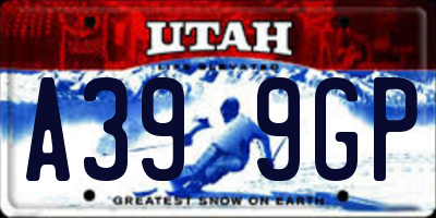UT license plate A399GP