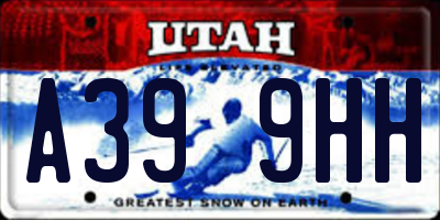 UT license plate A399HH