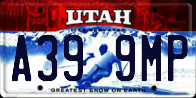 UT license plate A399MP