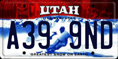 UT license plate A399ND