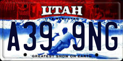 UT license plate A399NG