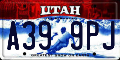 UT license plate A399PJ