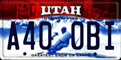 UT license plate A400BI