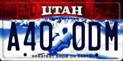 UT license plate A400DM