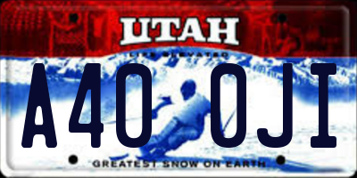 UT license plate A400JI