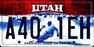 UT license plate A401EH