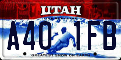 UT license plate A401FB