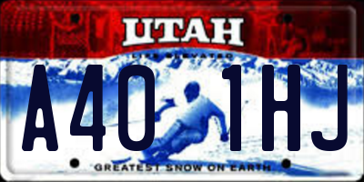 UT license plate A401HJ